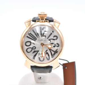 ガガミラノ マヌアーレ シルバー文字盤 SS×革/手巻き 5011.11S 買取実績【買取日：2025年1月16日】