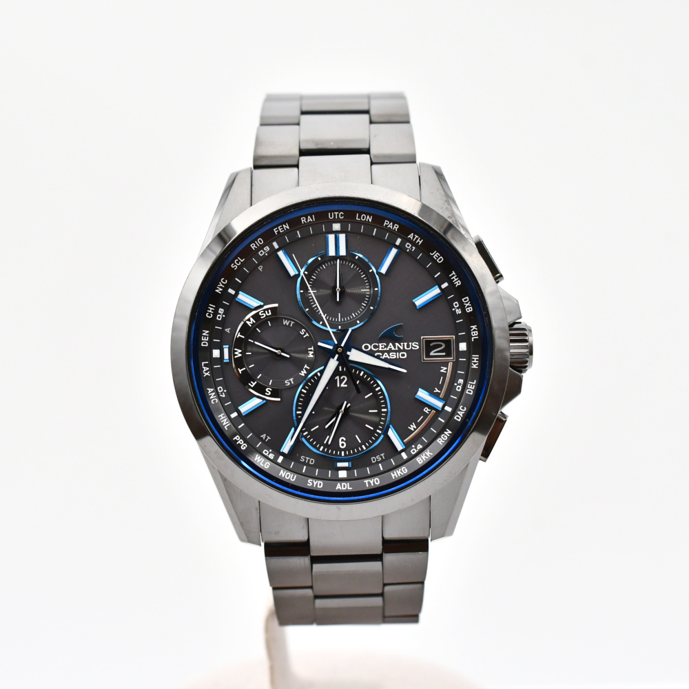 カシオ オシアナス 黒文字盤 SS/QZ OCW-T2600B-1AJF ABランク