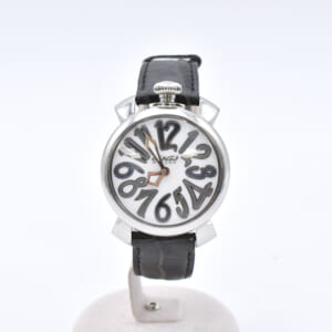 ガガミラノ マヌアーレ40 白文字盤 SS 革/QZ 5020 24945 買取実績【買取日：2025年1月18日】