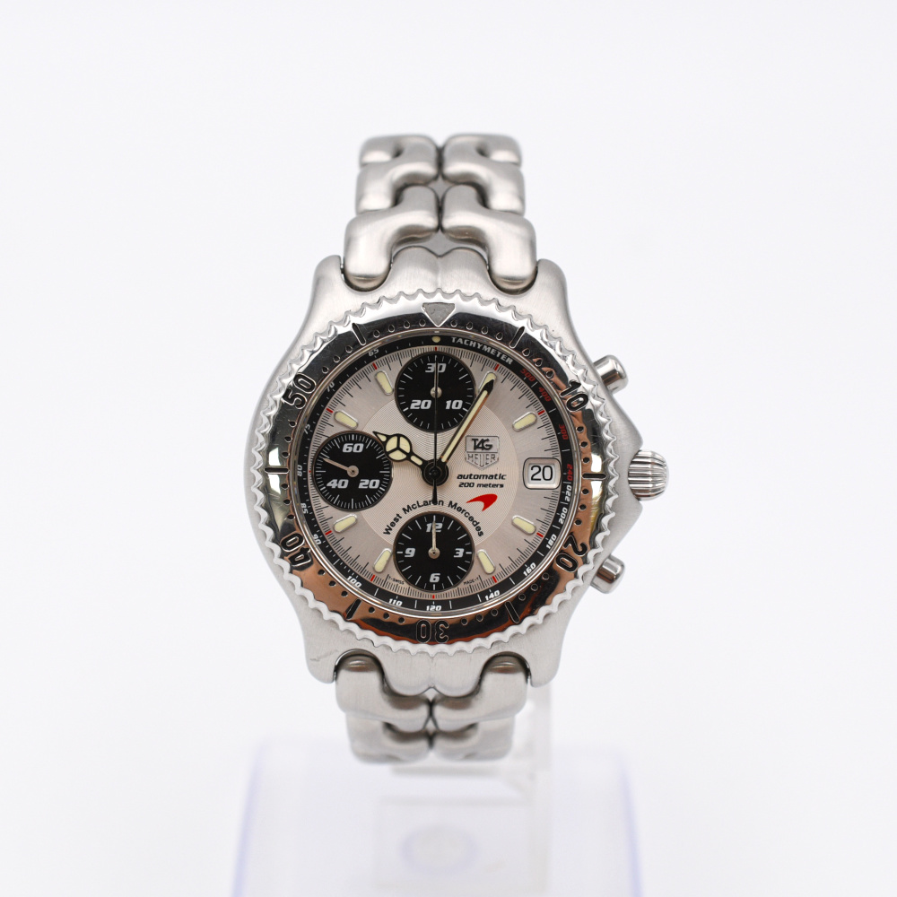 タグホイヤー セル マクラーレン クロノグラフ シルバー文字盤 SS/AT CG2113 ABランク
