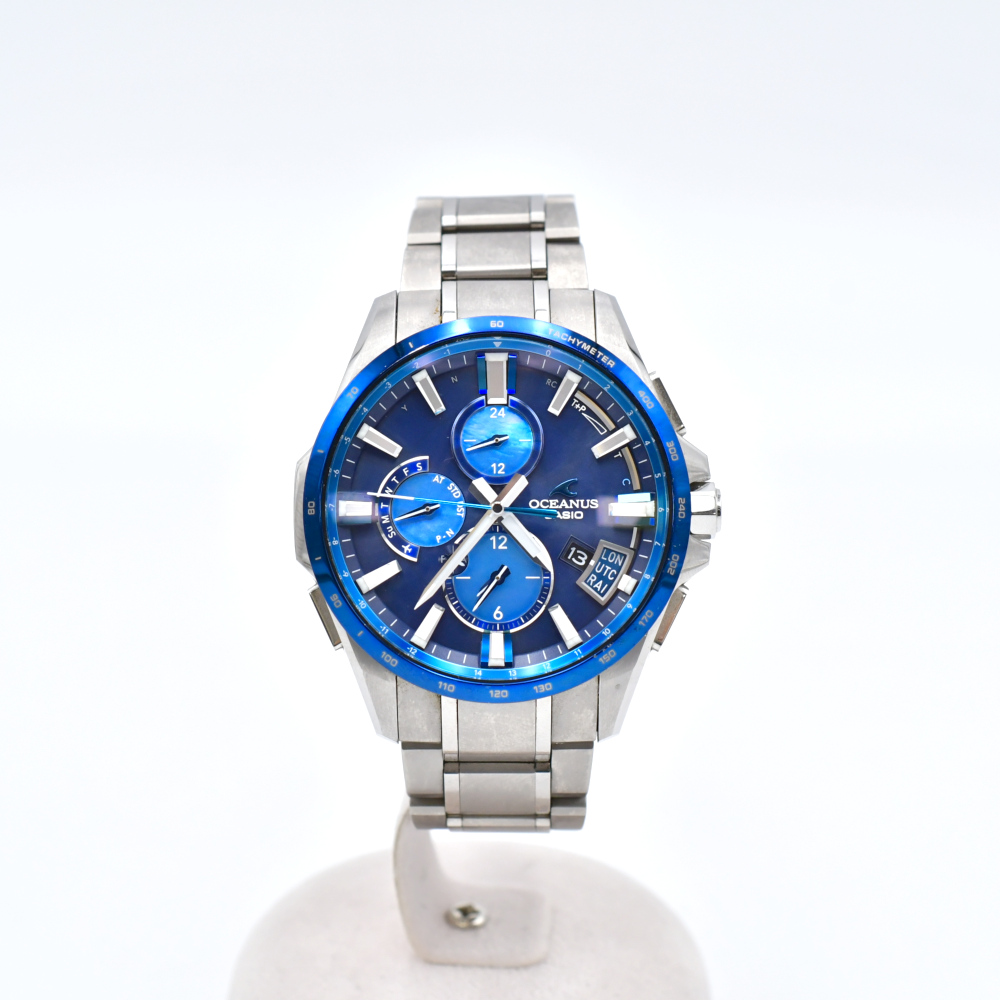 カシオ オシアナス 黒文字盤 Ti/ソーラー 0CW-G2000 Bランク