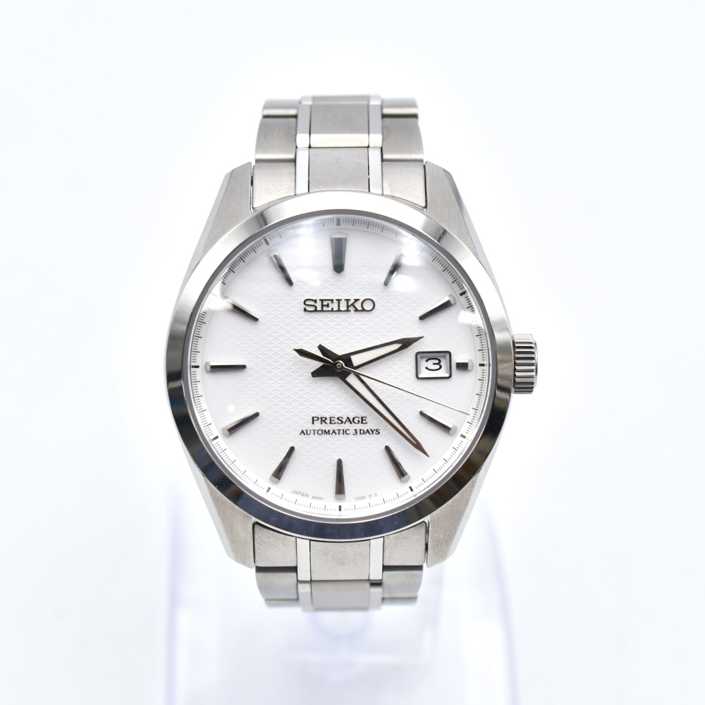セイコー プレザージュ 白文字盤 チタン/AT SARX115 ABランク