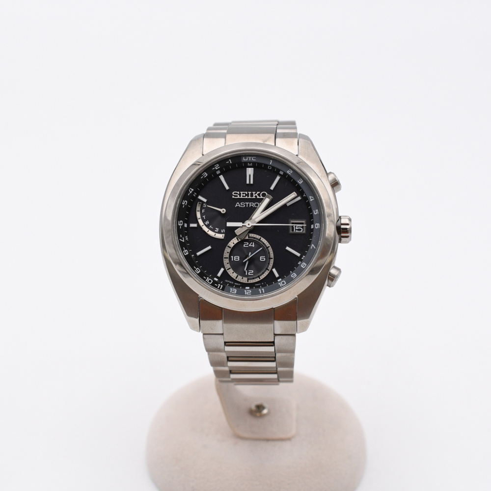 セイコー アストロン 黒文字盤 Ti/ソーラー 8B63‐0BA0 Aランク