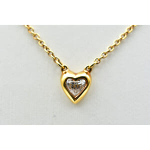 ティファニー バイザヤード ハート ネックレス 0.17ct K18YG 買取実績【買取日：2025年2月19日】