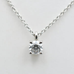 ティファニー ソリティア ダイヤネックレス Pt950 0.24ct