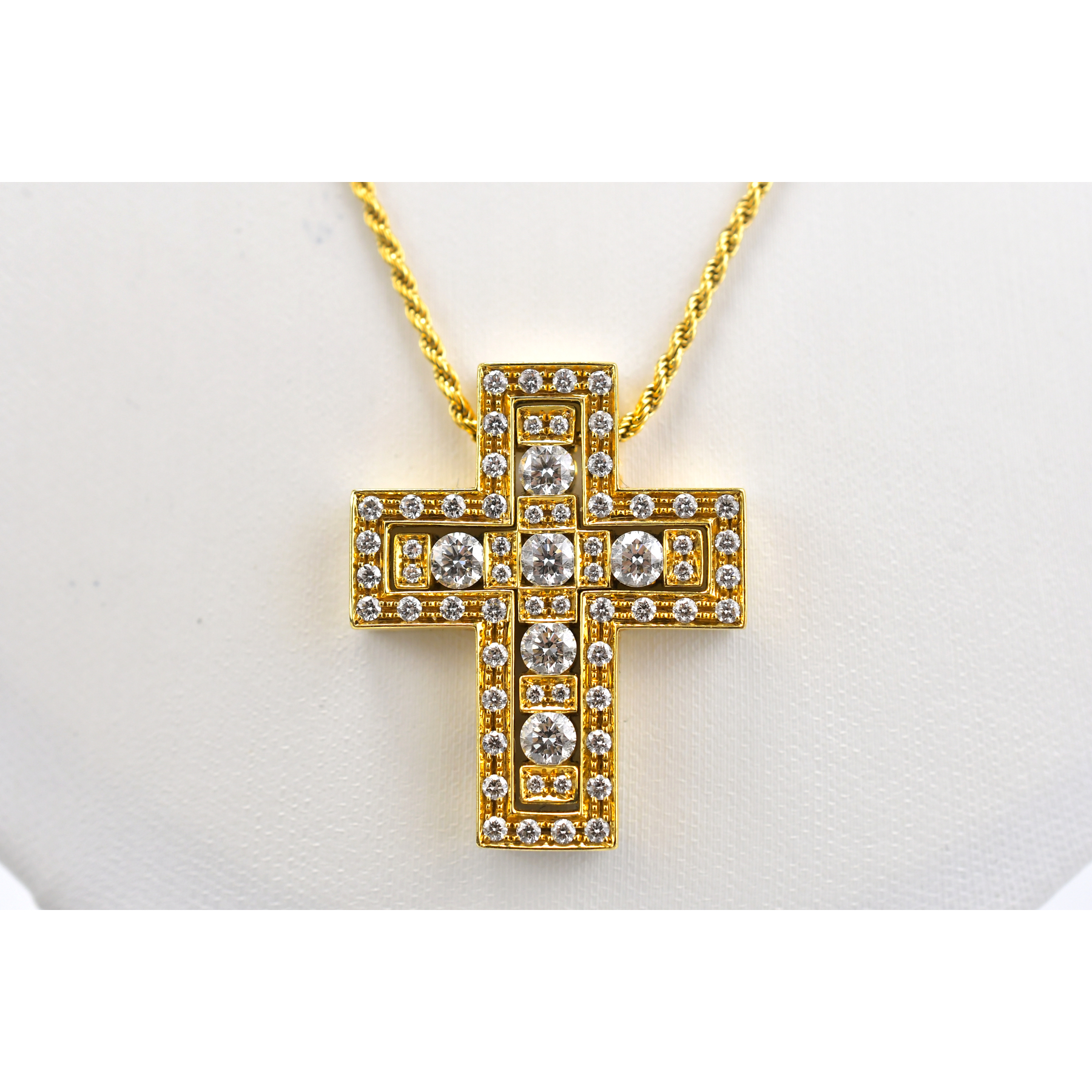 ダミアーニ K18 ベルエポック ダイヤモンドクロスネックレス 18K 