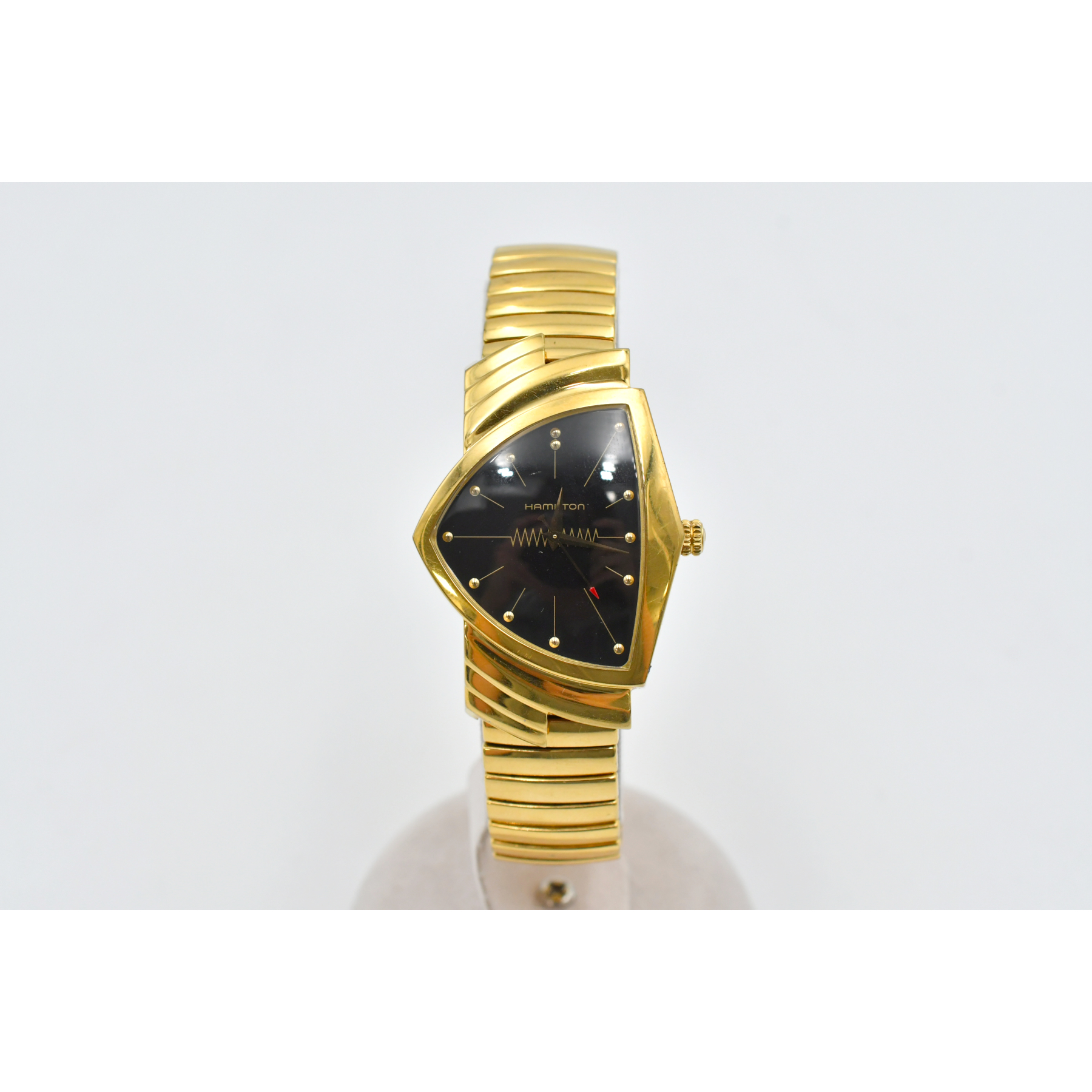 ハミルトン グラッドハンド ベンチュラ 黒文字盤 GP/QZ H893010