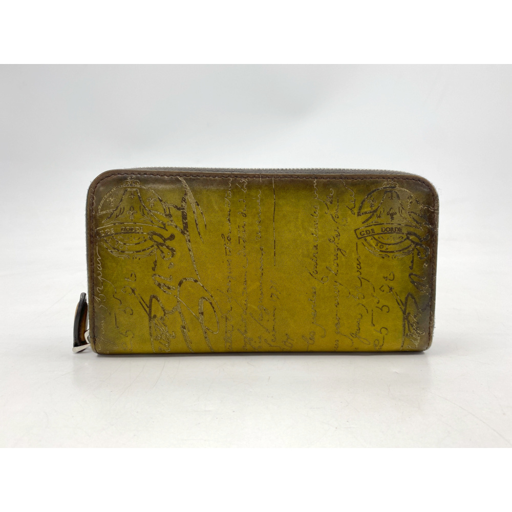 ベルルッティ イタウバ カリグラフィ ラウンドファスナー イエロー レザー ABランク