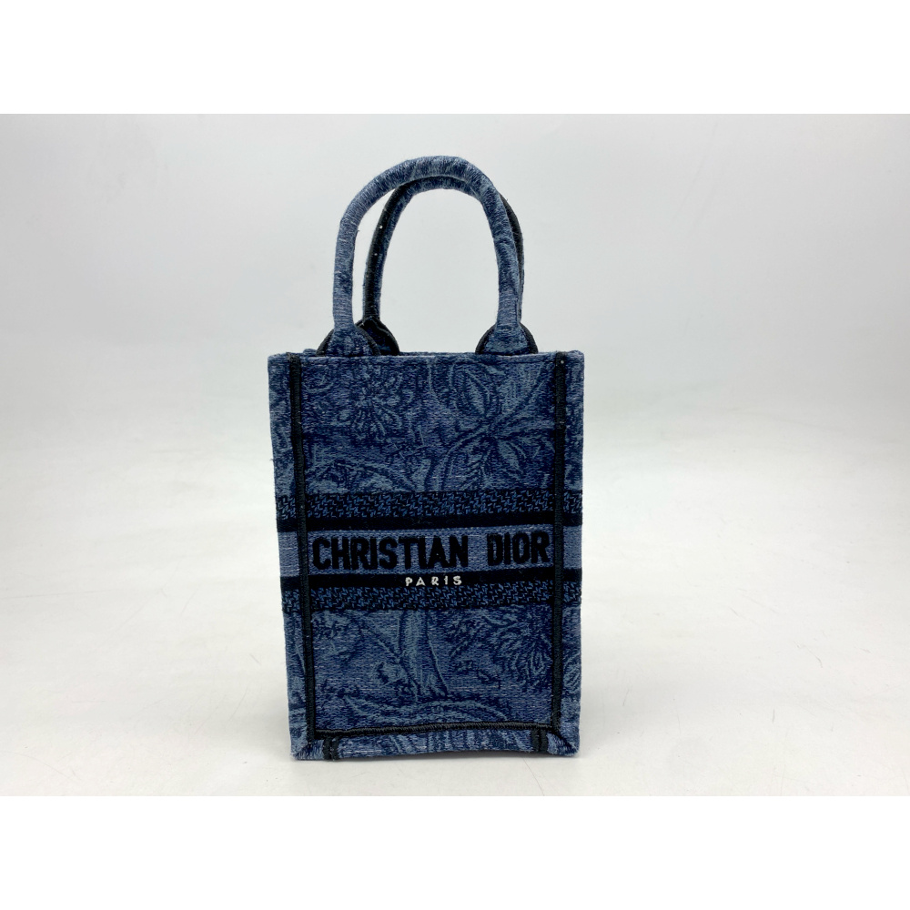 Christian Dior トートバッグ ネイビー/アイボリー キャンバス