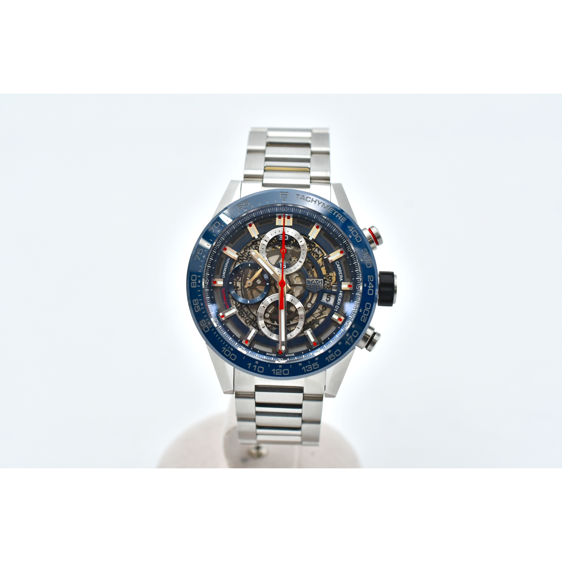 タグホイヤー カレラ クロノグラフ スケルトン CV2014 ラバー 自動巻き