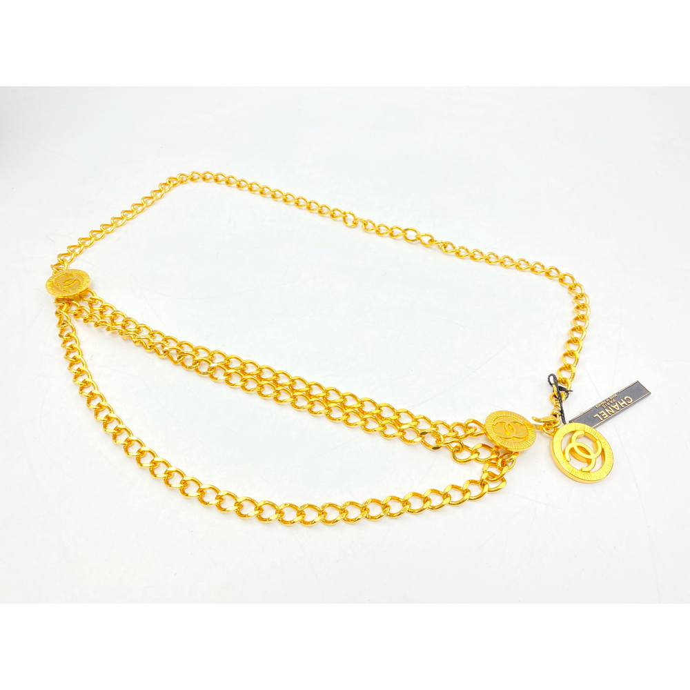 シャネル ココマーク 3連チェーンベルト 1984 ゴールド GP 買取実績