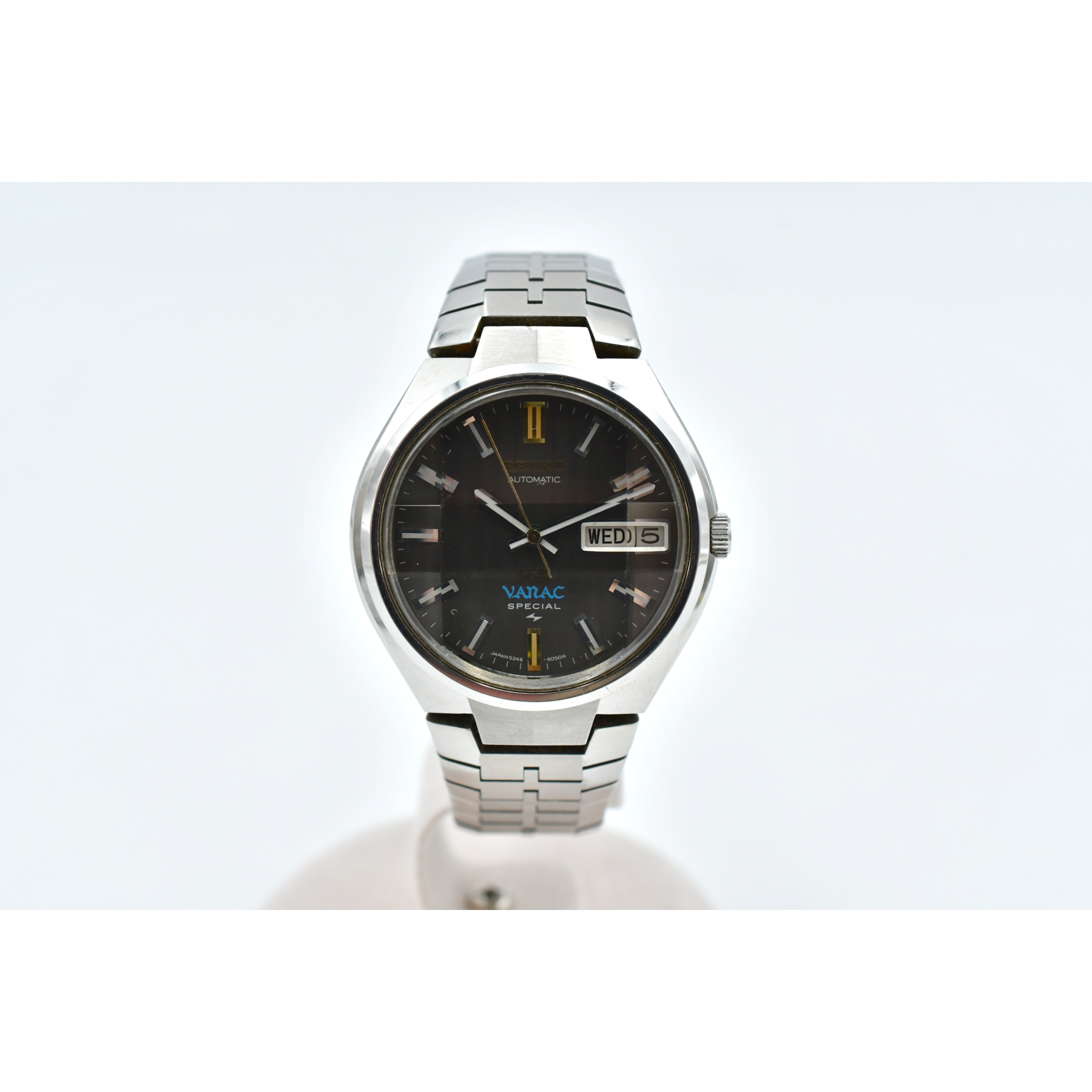 キングセイコー セイコー キングセイコー バナック デイデイト 黒文字盤 SS/AT