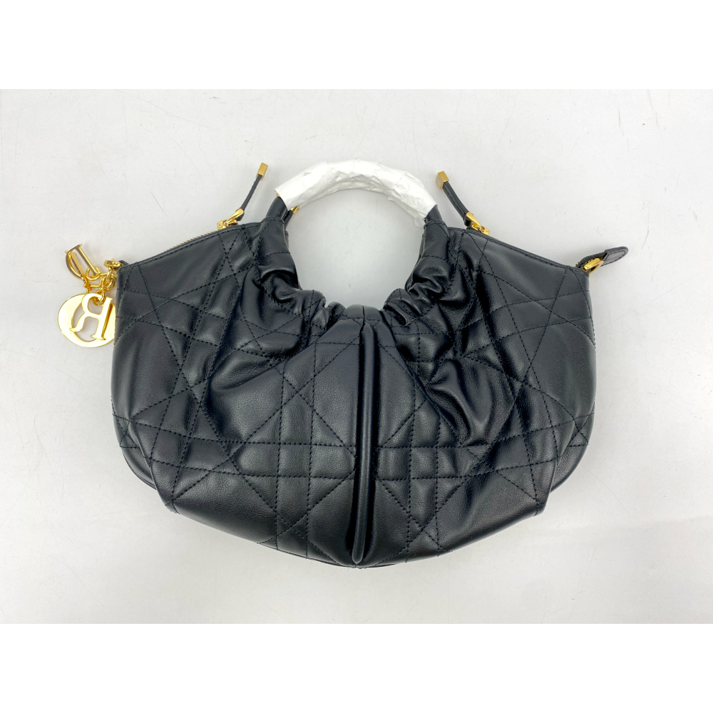 ディオール NOLITA ハンドバッグ ミディアム シープスキン GD金具 黒 SAランク