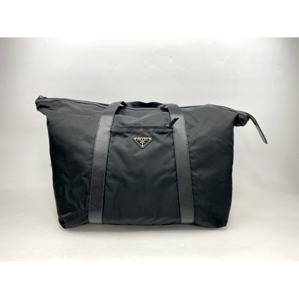 プラダ ボストンバッグ 黒 テスート Bランク