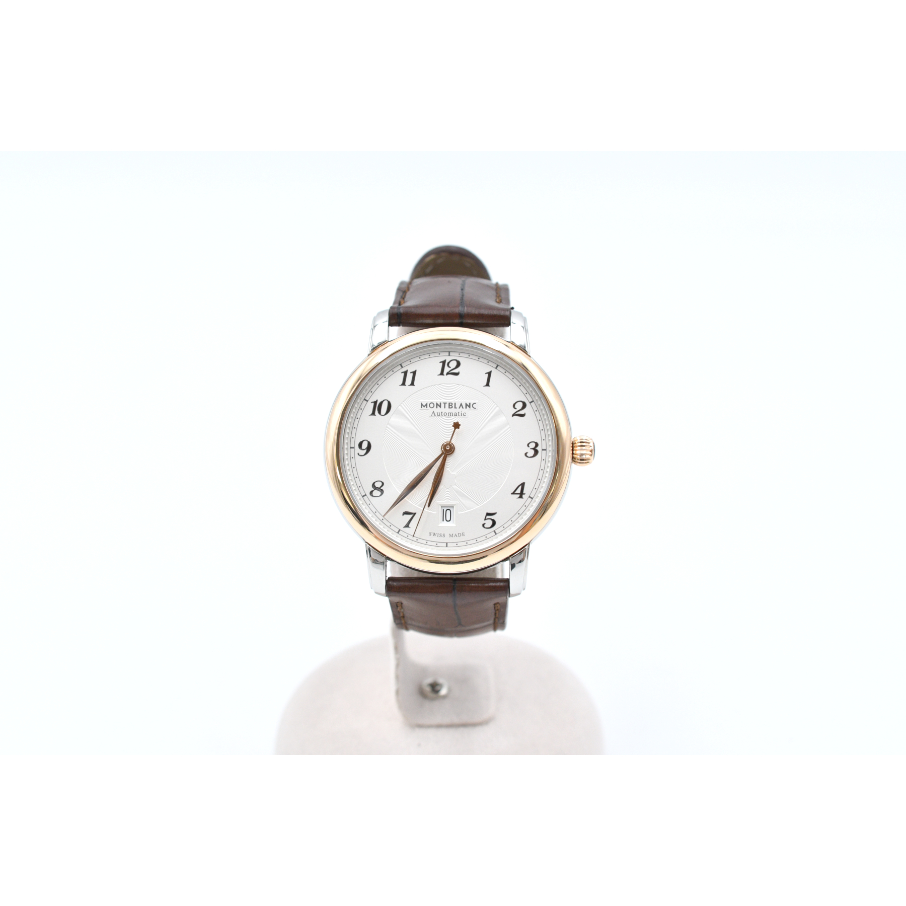 モンブラン スターレガシー シルバー文字盤 SS×YG×革/AT ABランク