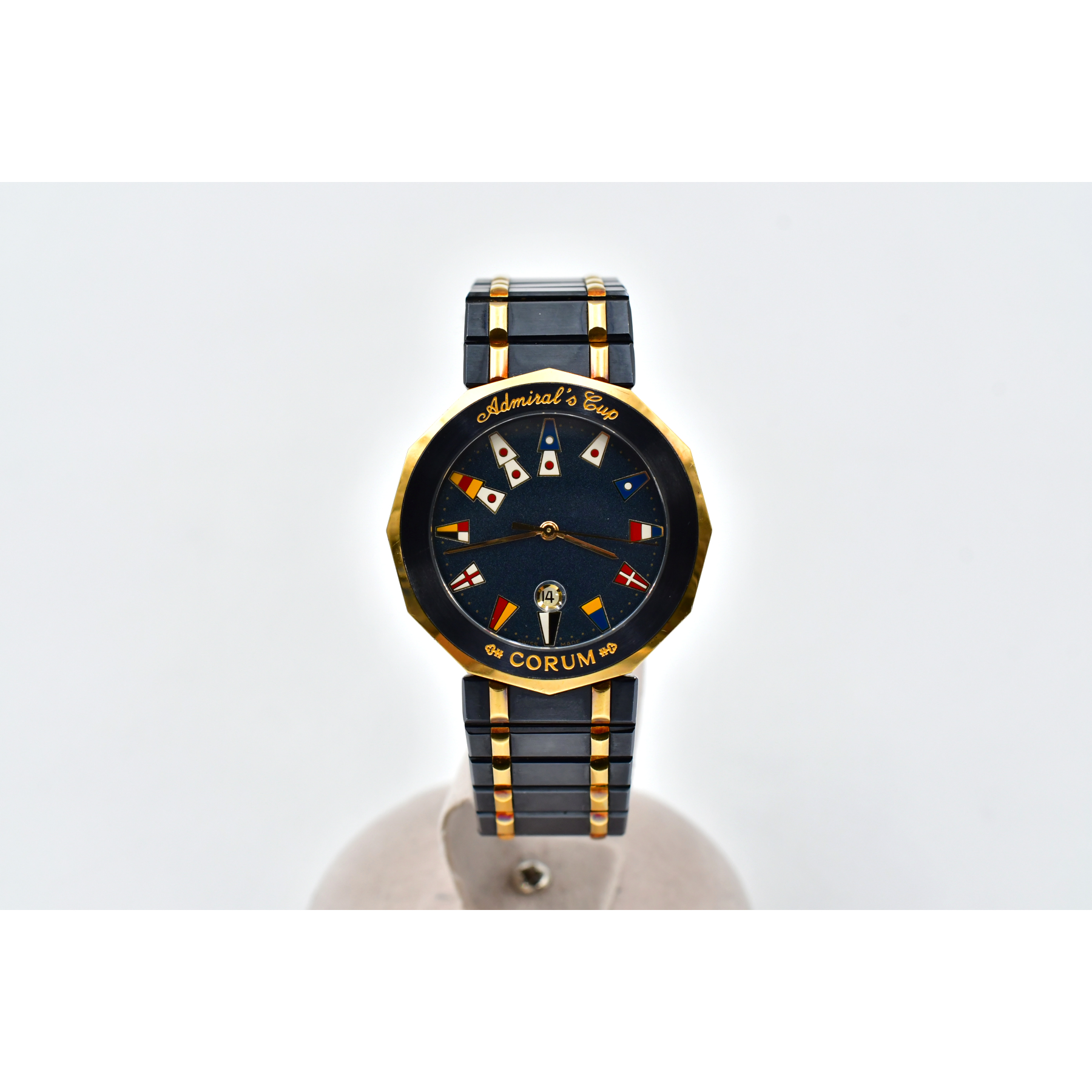 コルム アドミラルズカップ 青文字盤 SS/QZ Cランク