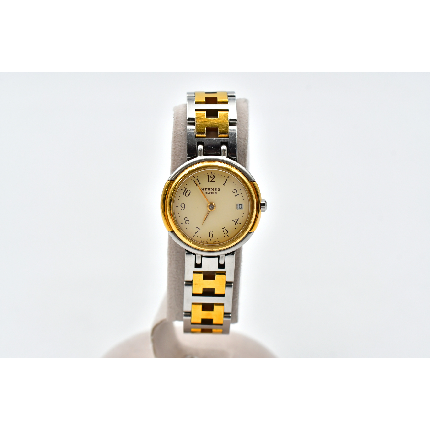 HERMES　クリッパー　Qz　Ladys　アイボリーDial　51.03 エルメス クリッパー 51.03 CL4.210 クォーツ SS アイボリー文字