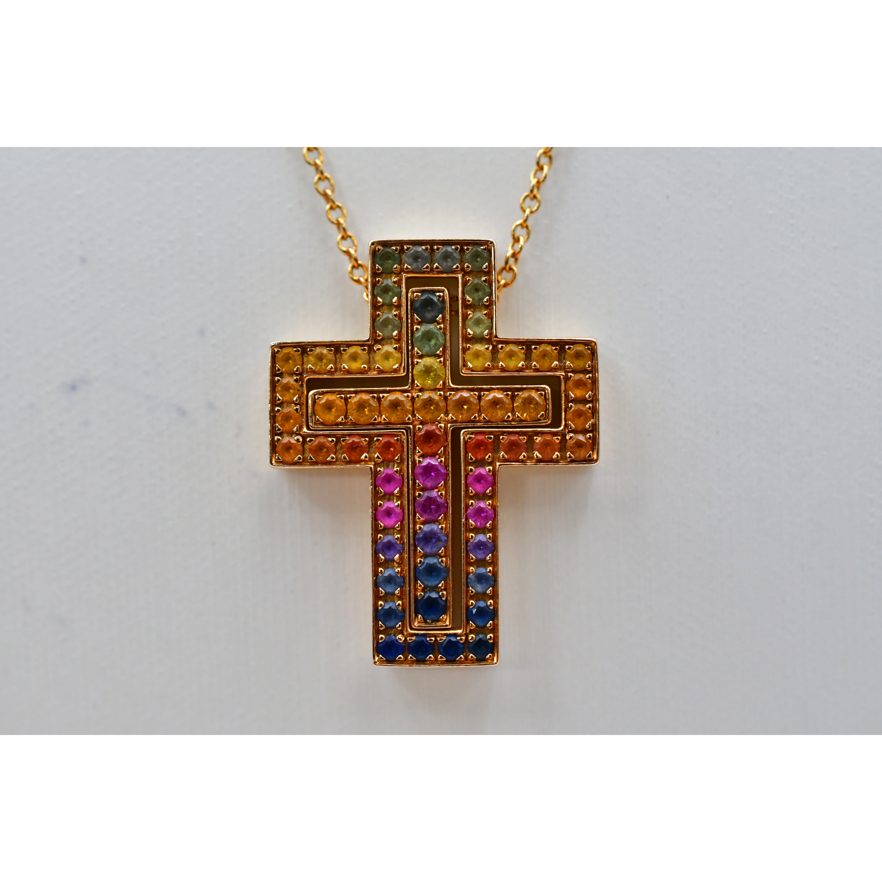 DAMIANI K18PG ベルエポック レインボーネックレス