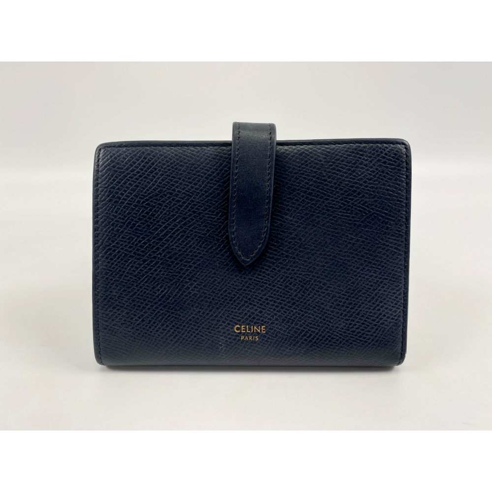 セリーヌ 財布 黒 レザー Bランク