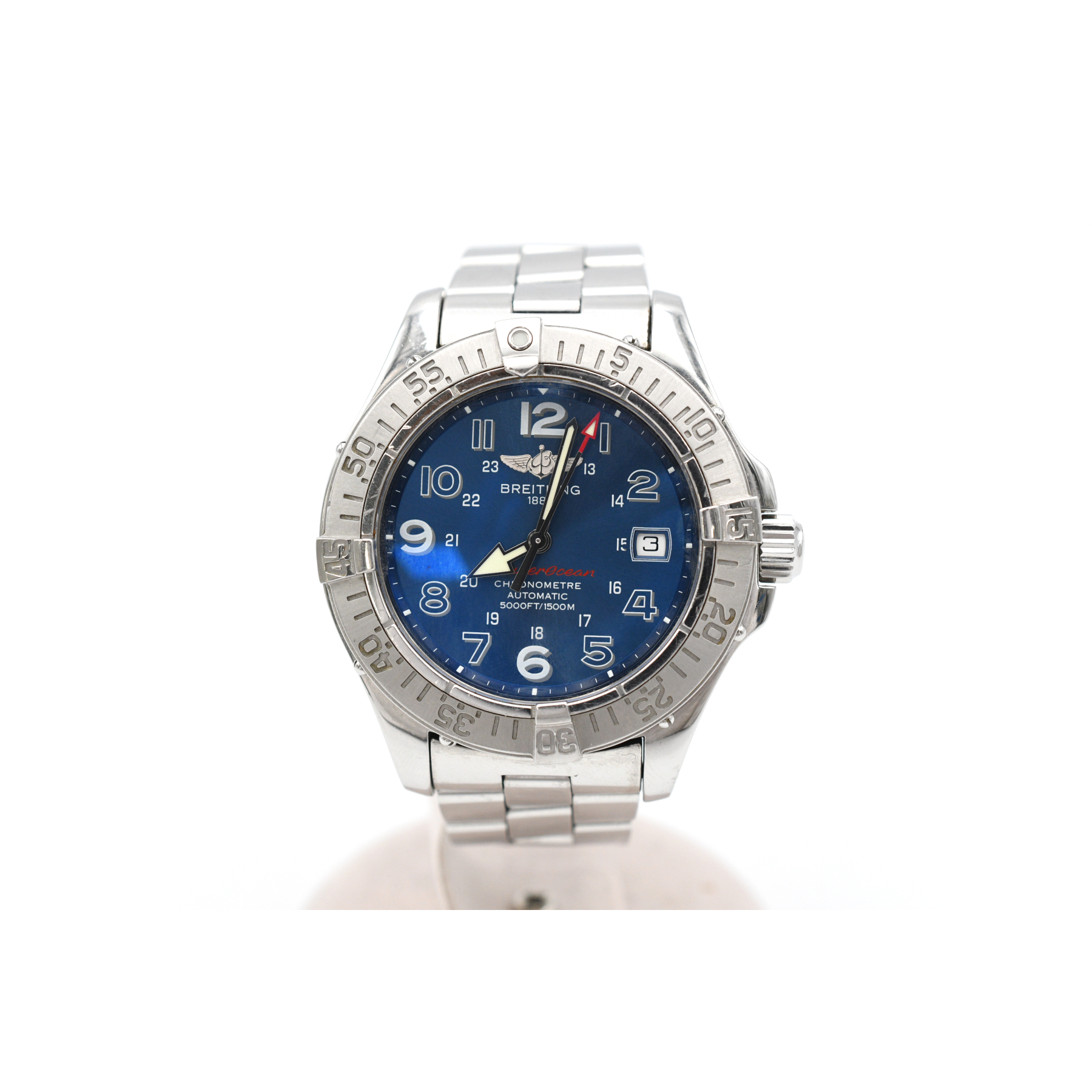 ブライトリング スーパーオーシャンデイト 青文字盤 SS/AT A17360 Bランク
