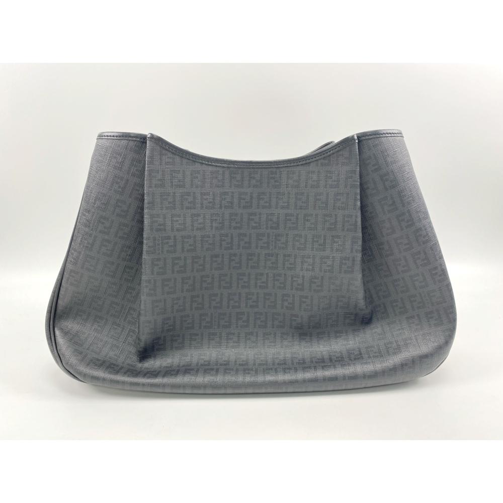 フェンディ ズッキーノ ワンショルダーバッグ 黒 PVC 8BH220-FB5 Bランク