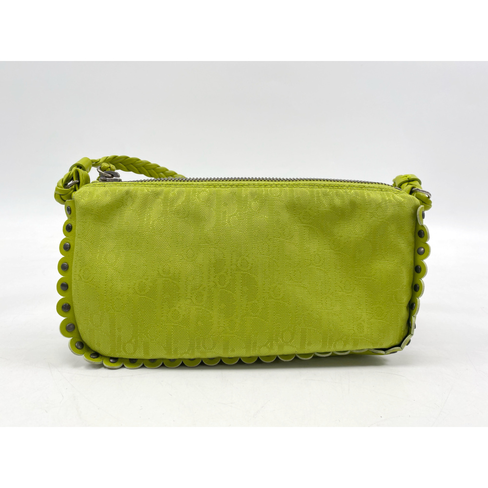 ディオール ワンショルダーバッグ 緑 キャンバス Aランク