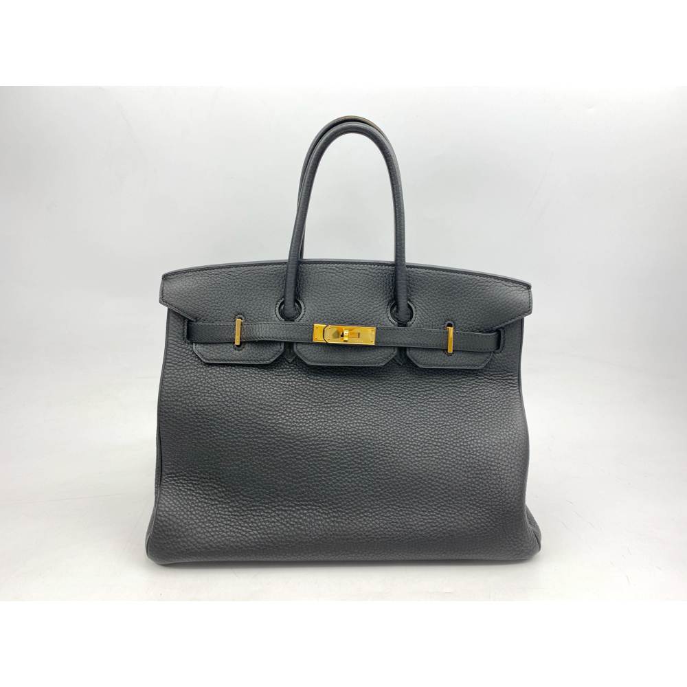 エルメス バーキン35 黒 トゴ J刻印 GD金具 Bランク