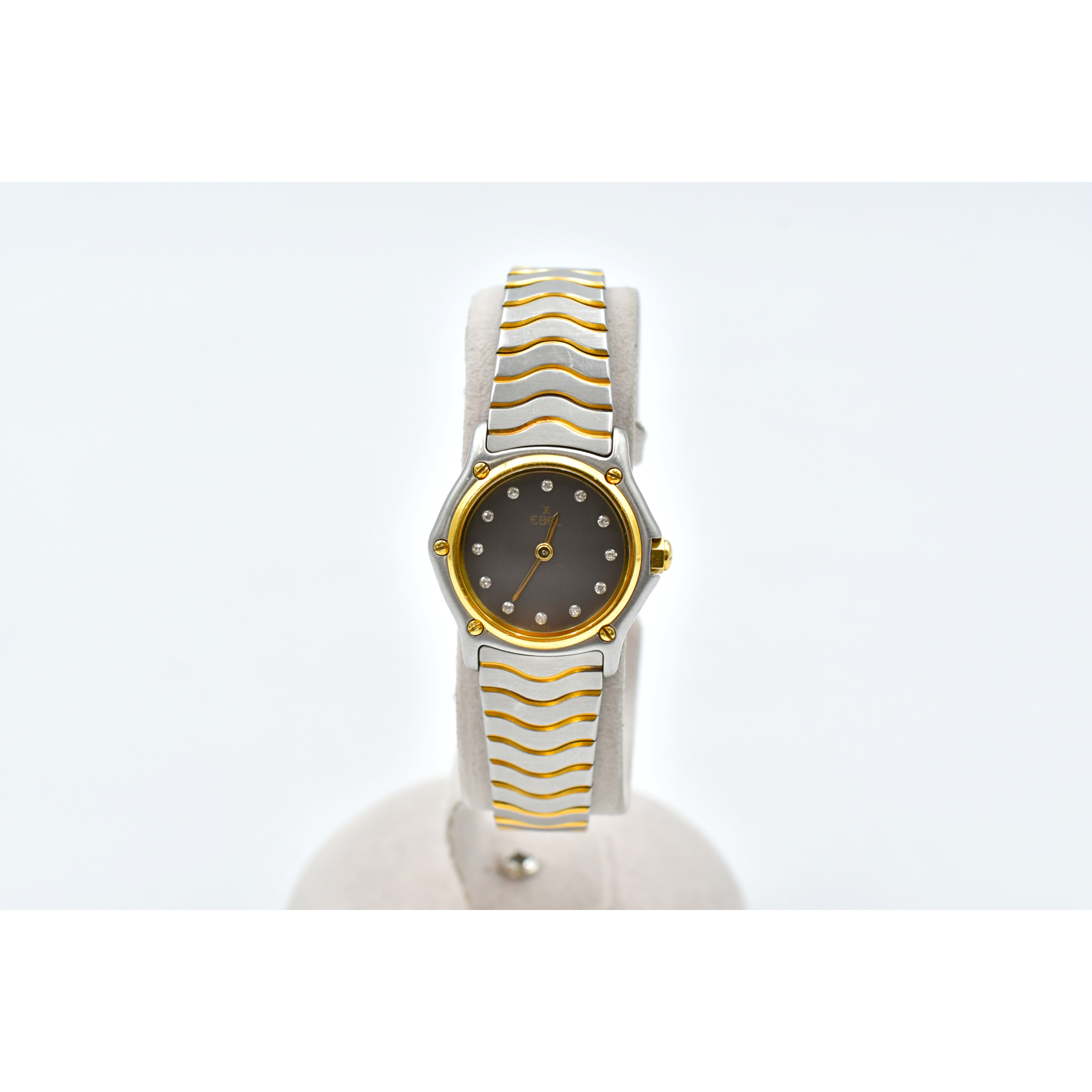 エベル レディース時計 黒文字盤 12PD SS×YG/QZ Cランク