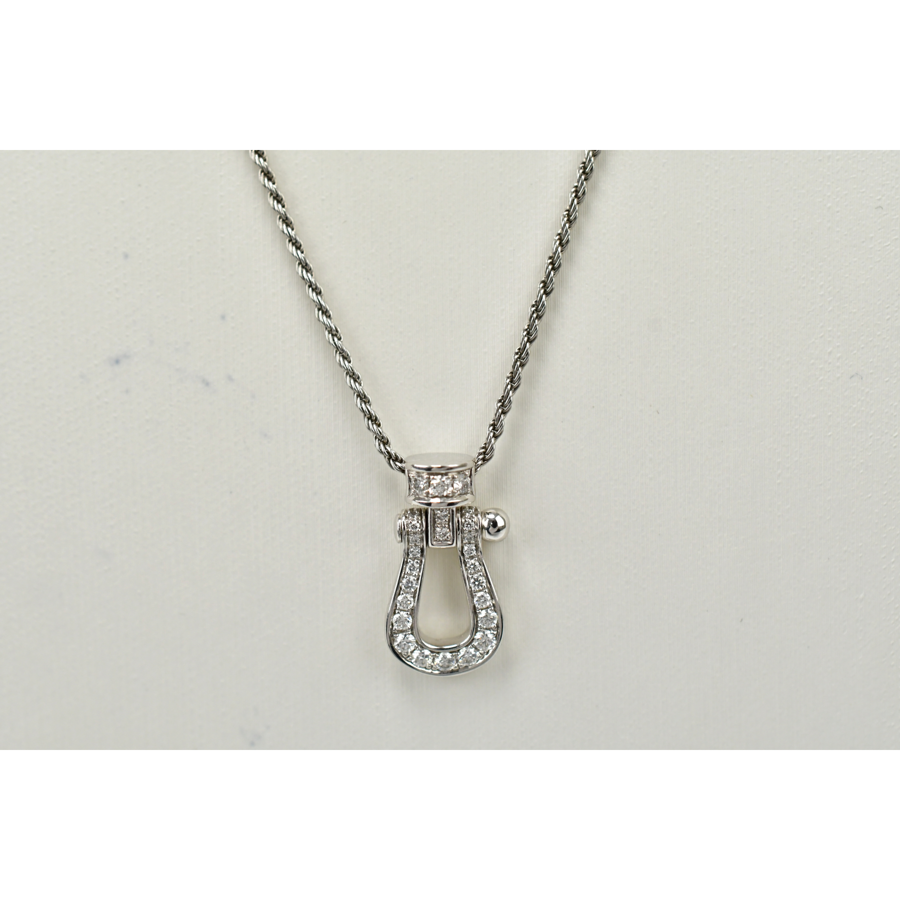 フレッド フォース10 ダイヤ ネックレス K18WG Bランク