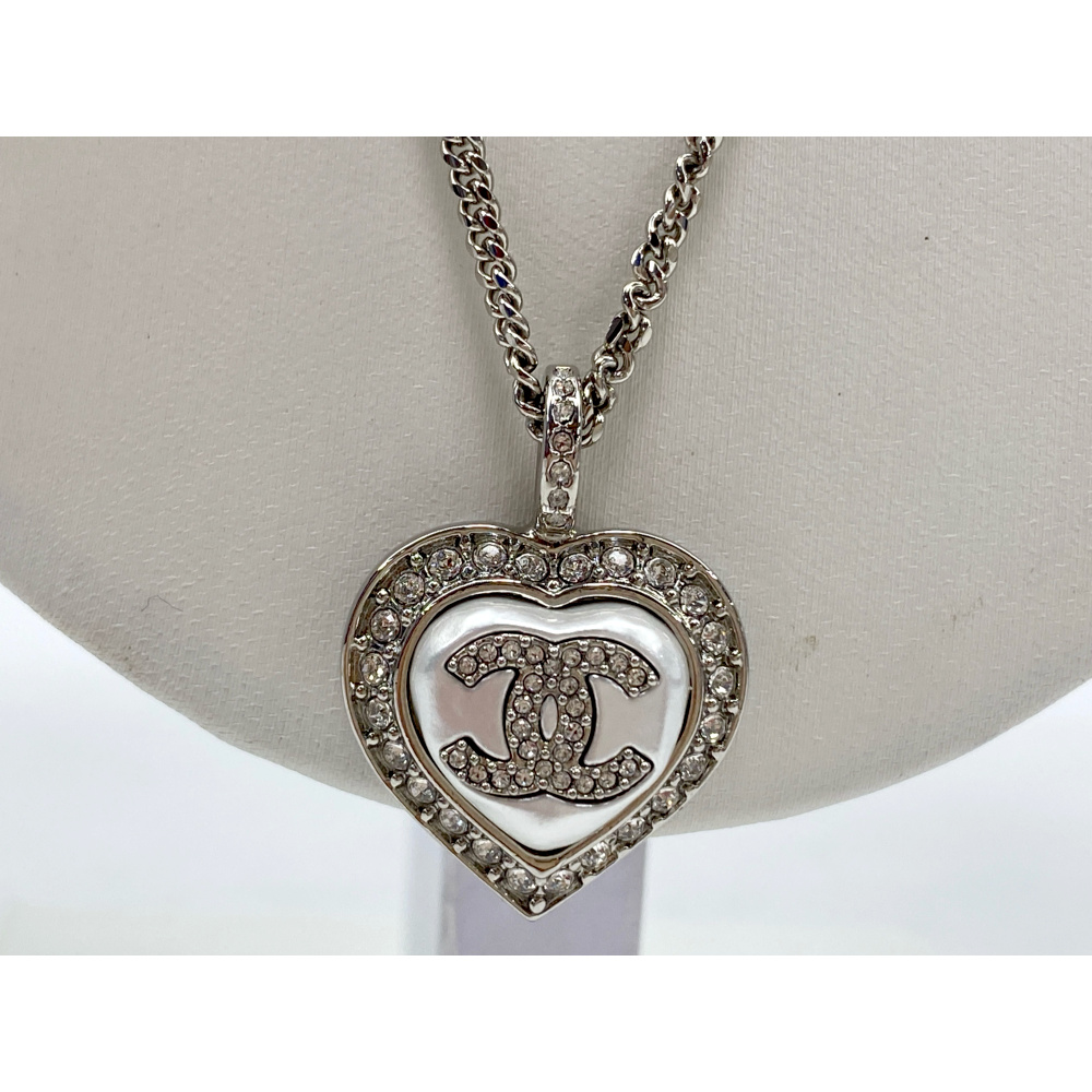 CHANEL シャネル ネックレス ラインストーン ココマーク ハート シルバー 楽天市場】【ジュエリー】CHANEL シャネル ココマーク ハート