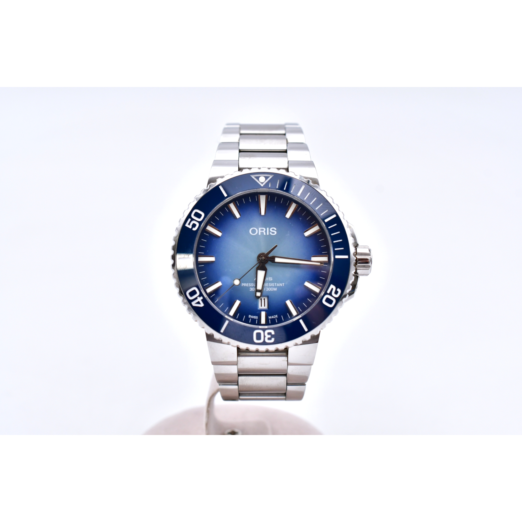 オリス アクイス レイクバイカル リミテッドエディション 青文字盤 SS/AT ABランク