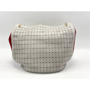 トッズ パンチングレザートートバッグ レザー×スエード 白×赤 GD金具 買取実績【買取日：2025年7月23日】