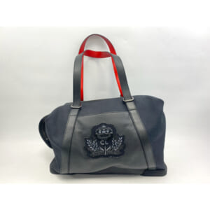 クリスチャンルブタン バッグデイモン エンブレム装飾 ボストンバッグ 黒×レッド レザー 買取実績【買取日：2025年7月29日】