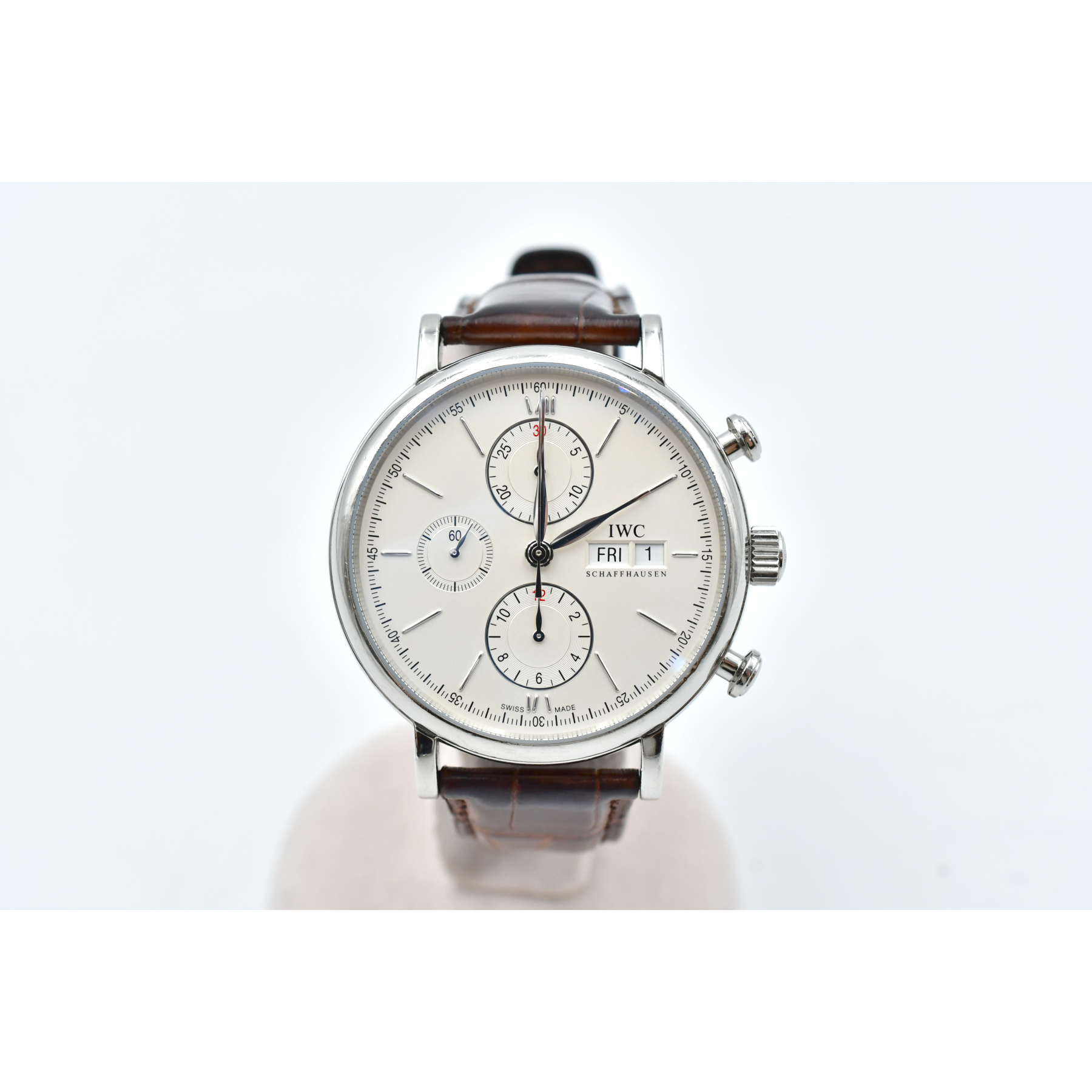 IWC ポートフィノ 白文字盤 SS×革/AT IW39100 Bランク