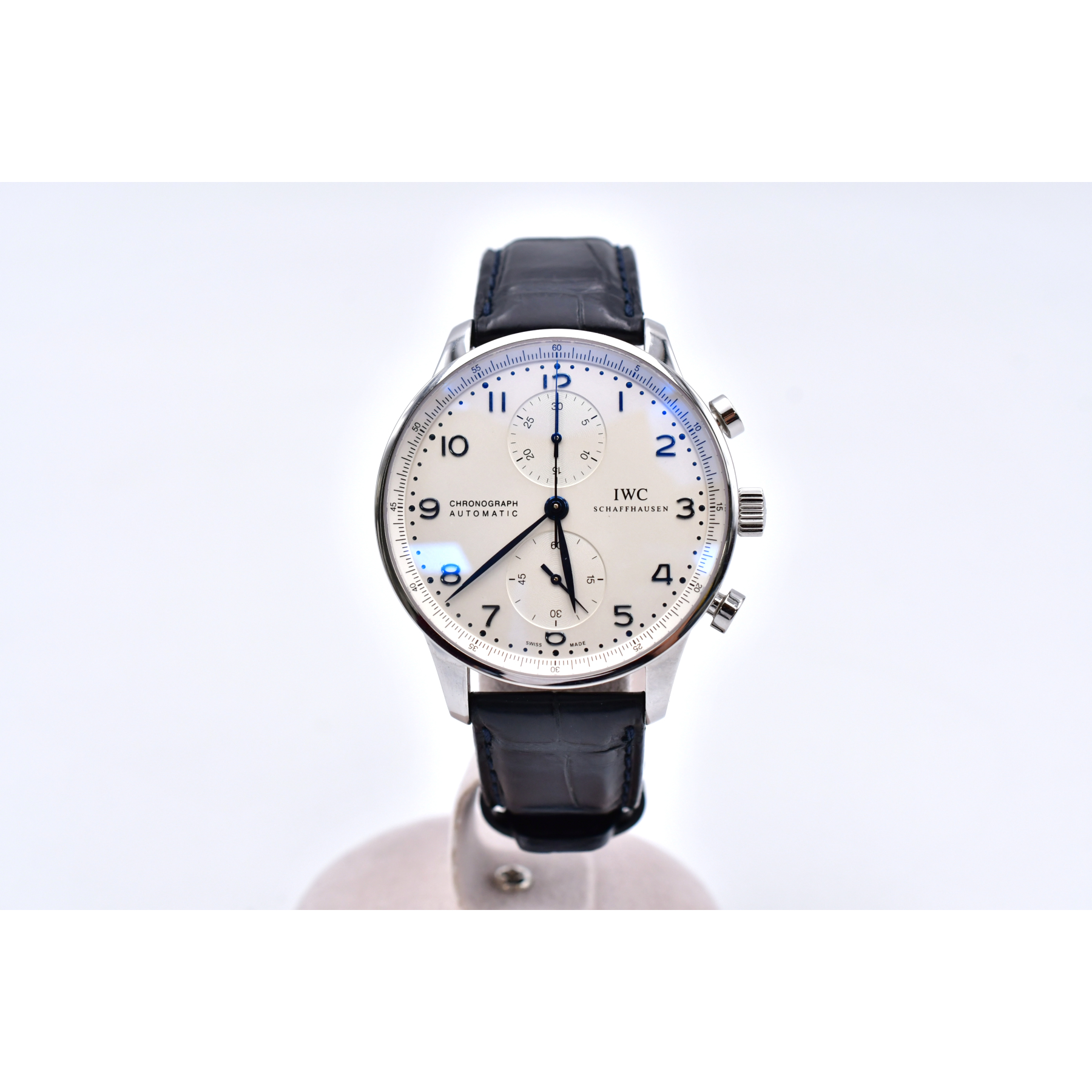 IWC ポルトギーゼ クロノグラフ 黒文字盤 SS×革/AT IW371446 買取実績 