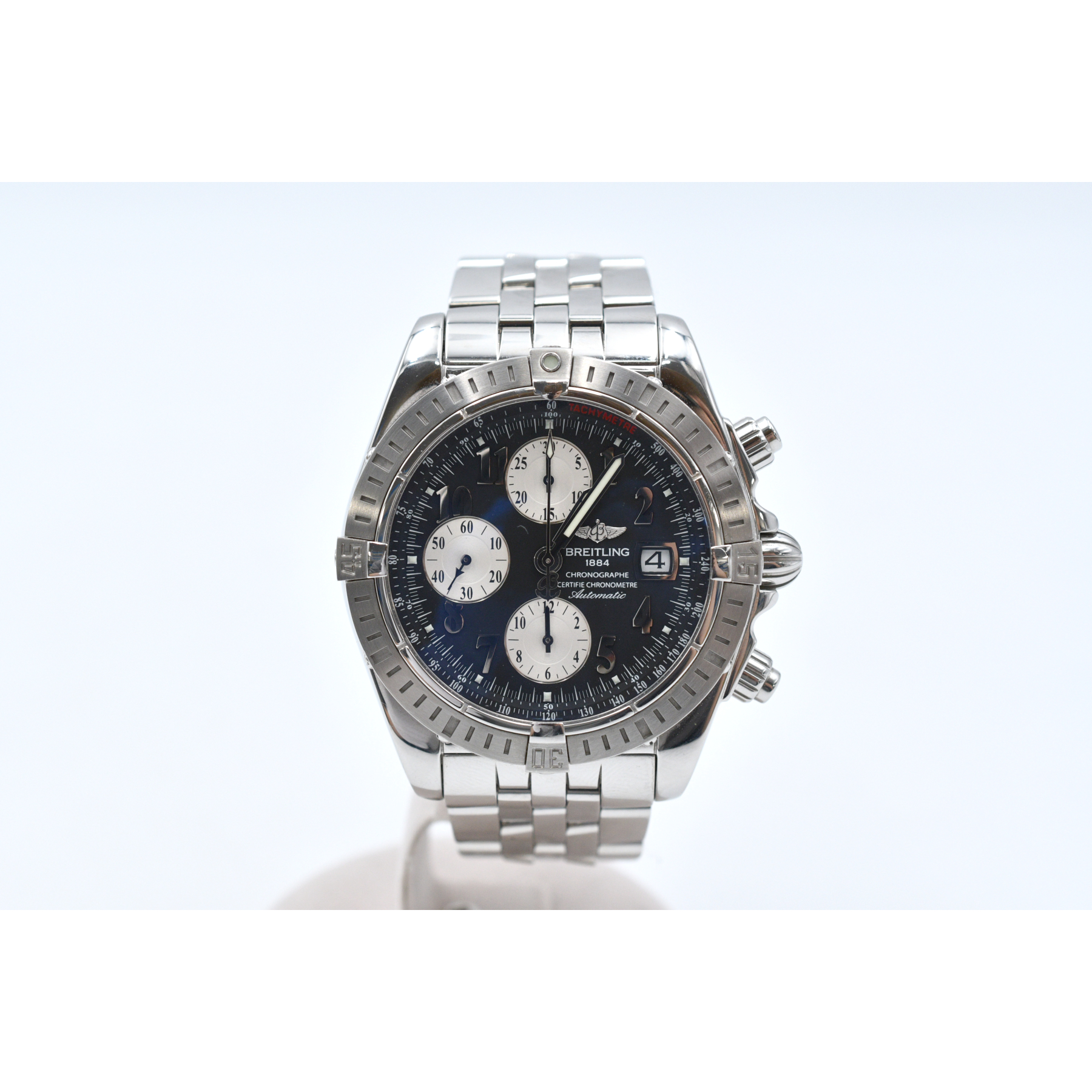 ブライトリング クロノマット エボリューション 黒文字盤 SS/AT A13356 ABランク