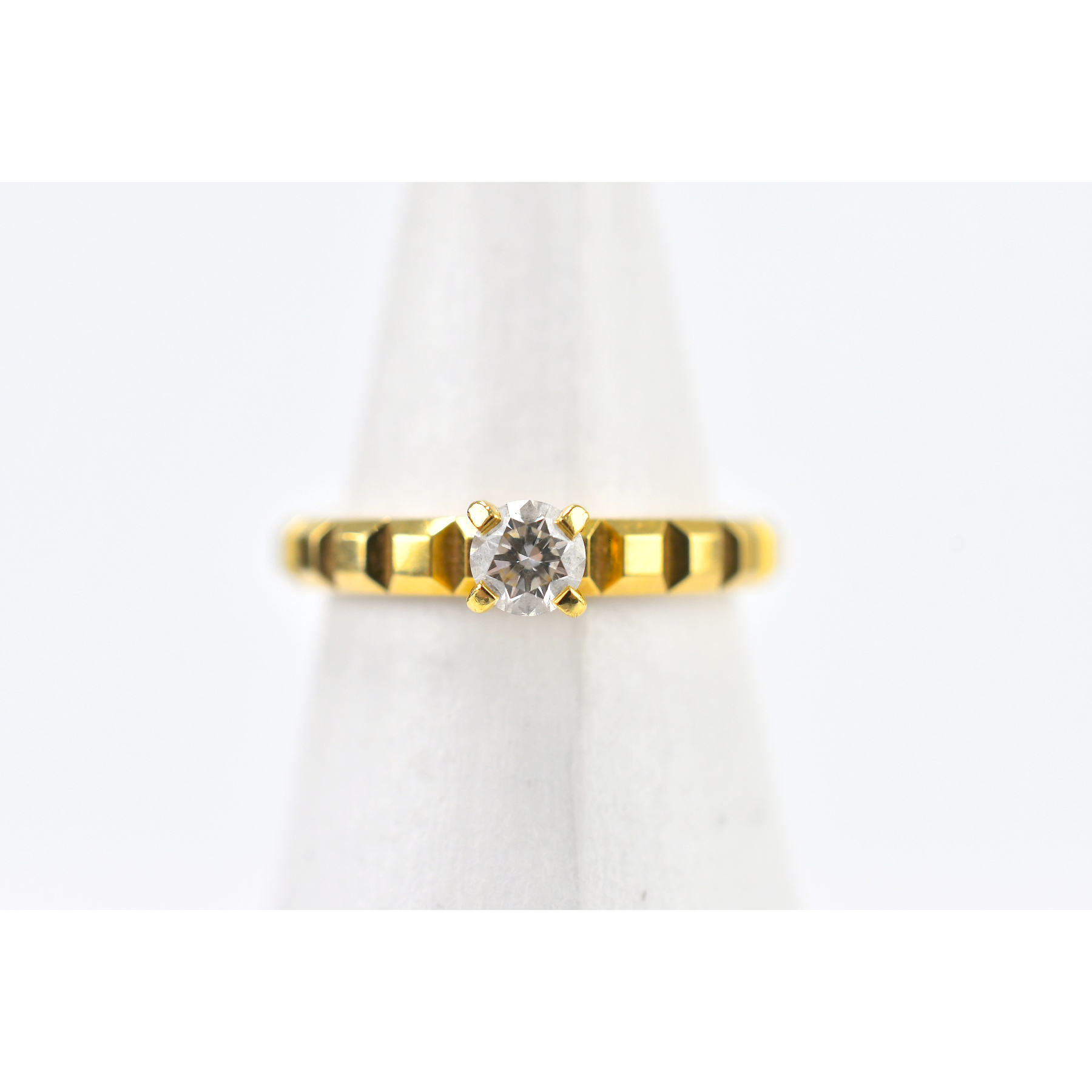 ブシュロン キャトル クルドパリ ダイヤリング 指輪 YG 18 #48 Bランク