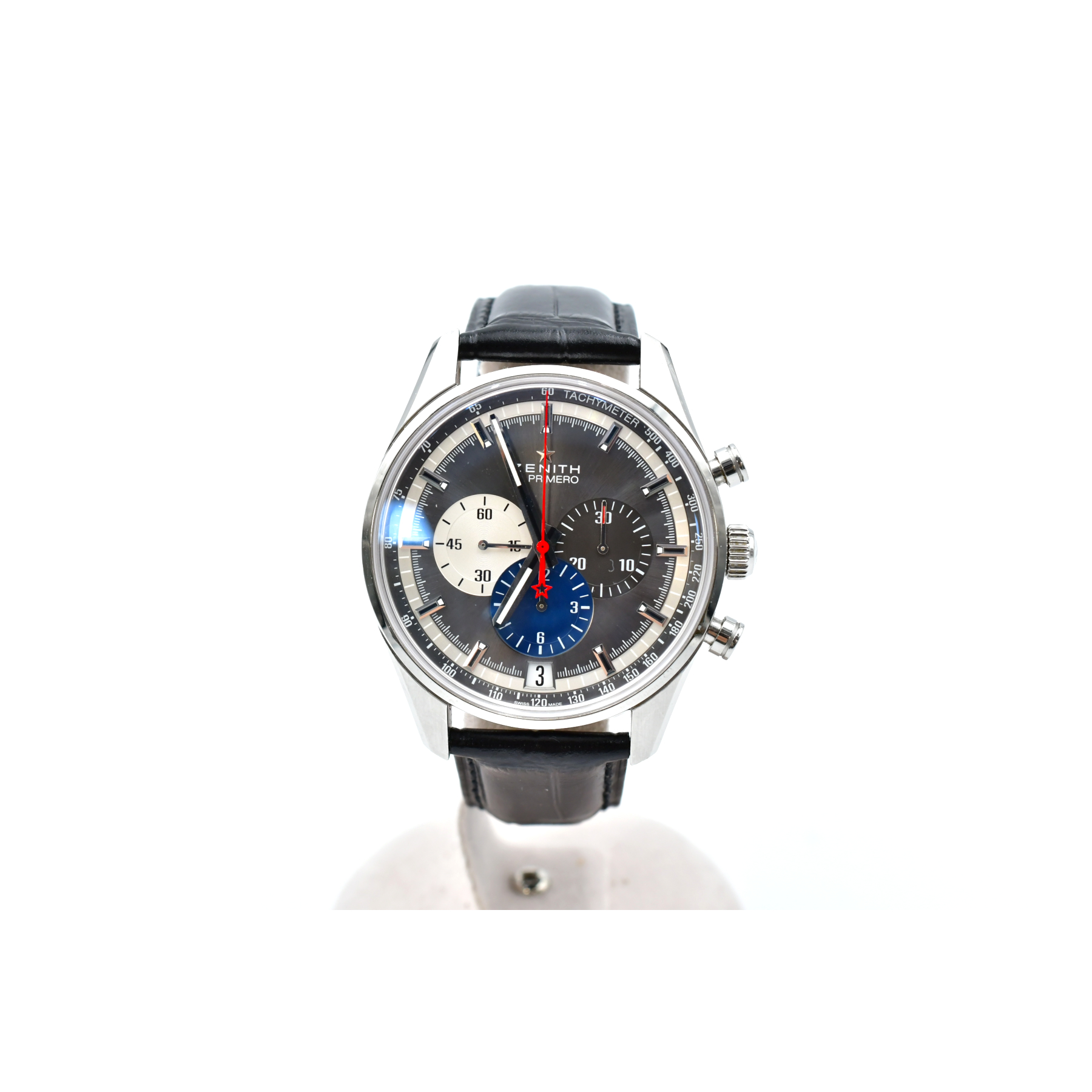 ゼニス クロノマスター エルプリメロ 36‘000VpH グレー文字盤 SS×レザー/AT 03.2040.400/26.C496 Bランク