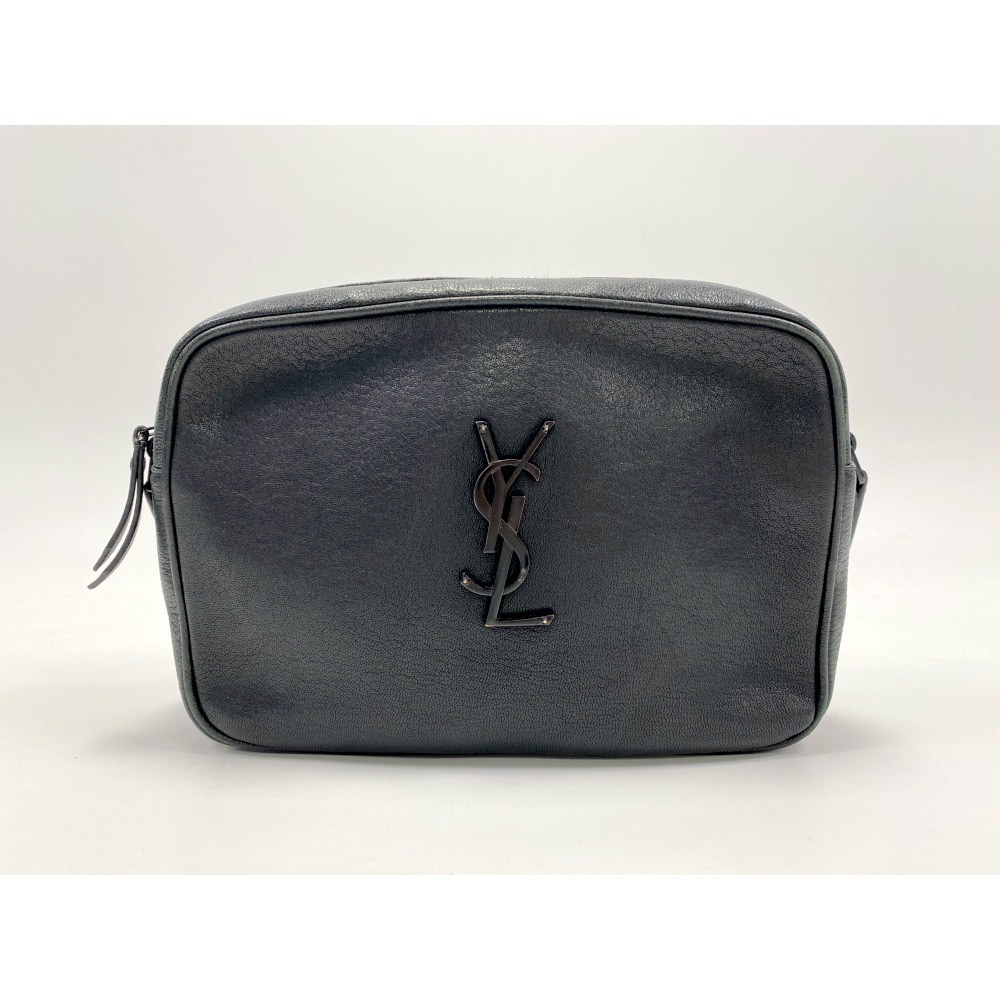 サンローラン ルー カメラバッグ 黒 レザー 黒金具 Bランク