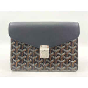 Goyard 黒　レザー サンルイ　ポーチ ゴヤール サンルイPM 黒 PVC ポーチ 買取実績【買取日：2025年4月9日