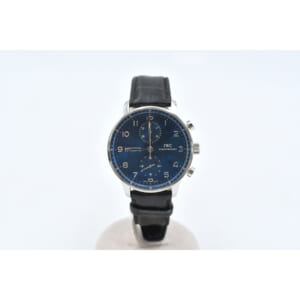 IWC ポルトギーゼ クロノグラフ 青文字盤 SS×革/AT IW371591 買取実績【買取日：2025年8月15日】