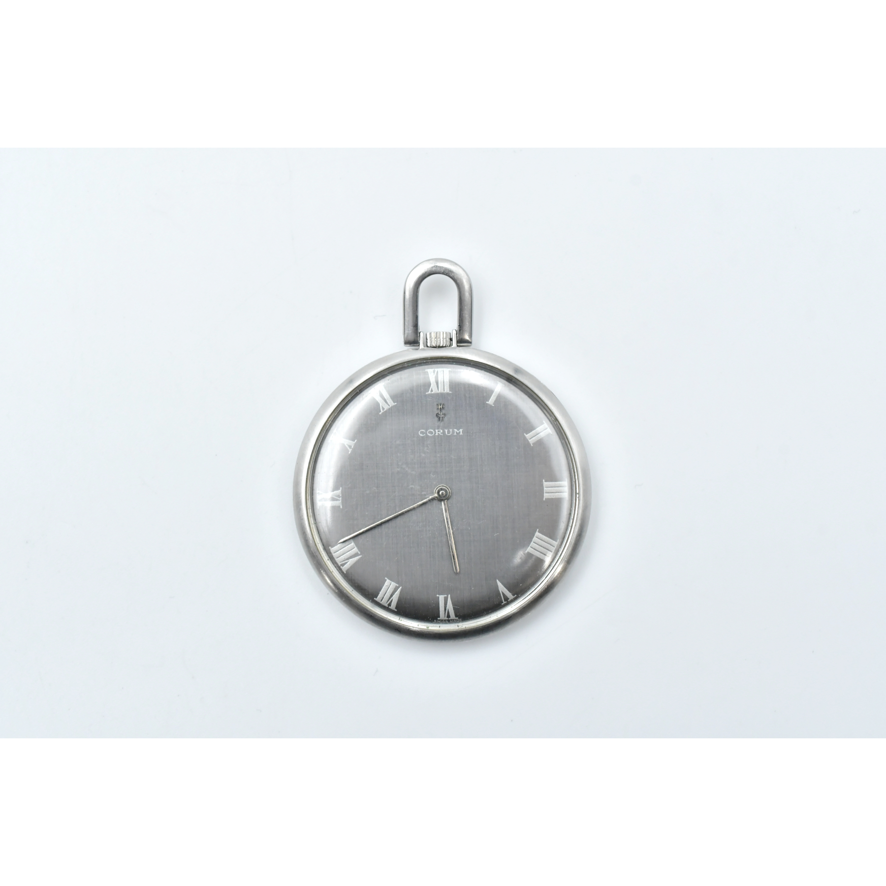 コルム 懐中時計 黒文字盤 SS/手巻き Bランク