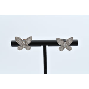 グラフ パヴェ バタフライ スモール スタッド ダイヤモンドピアス Au750WG 買取実績【買取日：2025年8月20日】