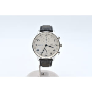 IWC ポルトギーゼ クロノグラフ シルバー文字盤 SS×革/AT IW371446 買取実績【買取日：2025年8月18日】