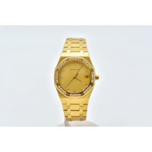 オーデマ ピゲ ロイヤルオーク シャンパン文字盤 ダイヤベゼル YG/QZ 6040.477 買取実績【買取日：2025年8月16日】