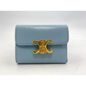 セリーヌ トリオンフ コンパクトウォレット 水色 ブルー レザー GP 買取実績【買取日：2025年8月17日】