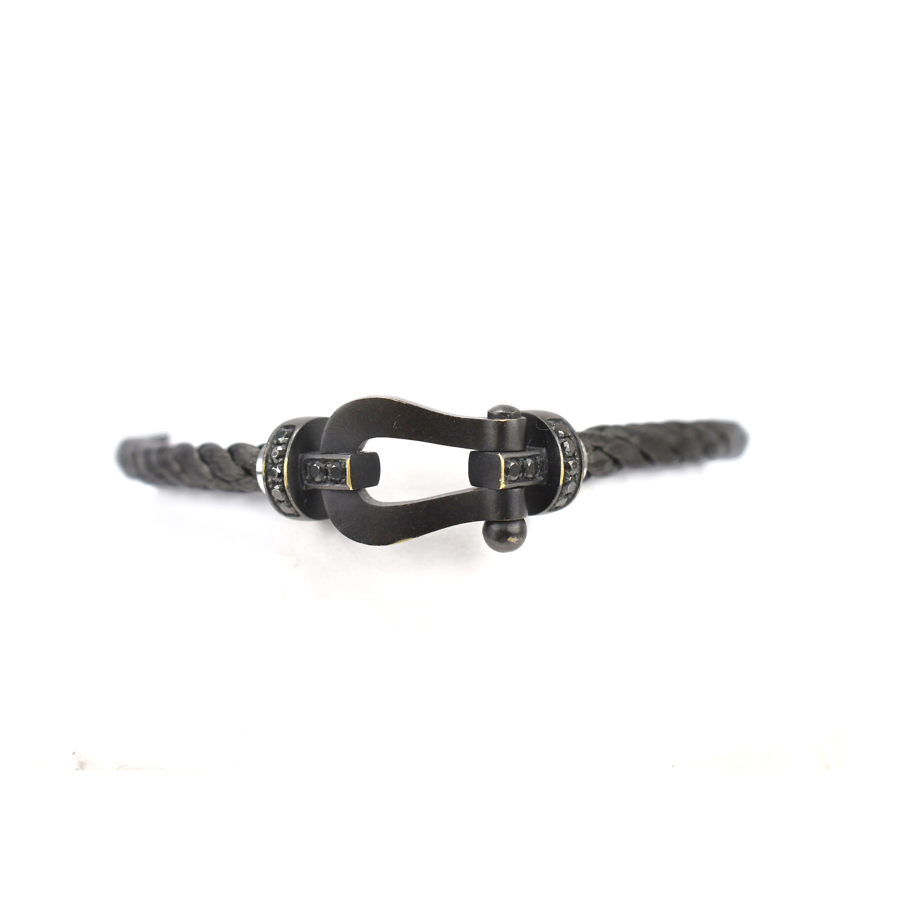 フレッド フォース10 LM ブラックハーフダイヤブレスレット Titanium/steel ＃18 Bランク