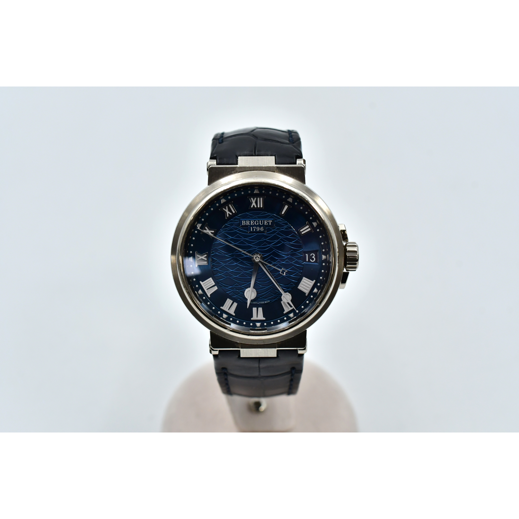ブレゲ マリーン 青文字盤 WG×革/AT 5517BB/Y2/9ZU Bランク