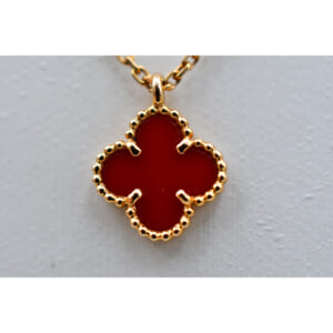 ヴァンクリーフ＆アーペル スウィートアルハンブラ カーネリアン ネックレス K18PG 買取実績【買取日：2025年8月15日】