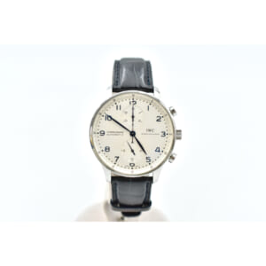 IWC ポルトギーゼ クロノグラフ シルバー文字盤 SS×革/AT IW371446 買取実績【買取日：2025年8月20日】